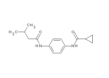 N-{4-[(3-methylbutanoyl)amino]phenyl}cyclopropanecarboxamide