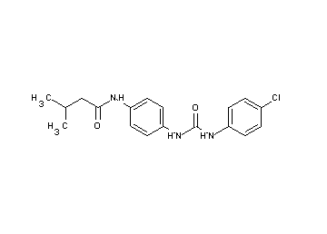 N-[4-({[(4-chlorophenyl)amino]carbonyl}amino)phenyl]-3-methylbutanamide