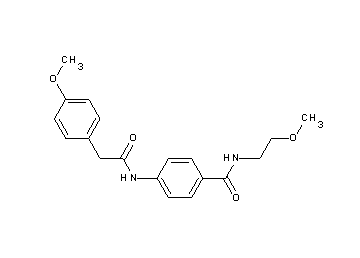 N-(2-methoxyethyl)-4-{[(4-methoxyphenyl)acetyl]amino}benzamide - Click Image to Close