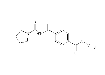 methyl 4-{[(1-pyrrolidinylcarbonothioyl)amino]carbonyl}benzoate