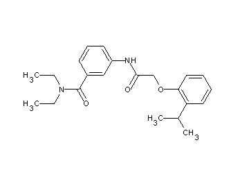 N,N-diethyl-3-{[(2-isopropylphenoxy)acetyl]amino}benzamide