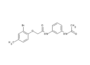 N-[3-(acetylamino)phenyl]-2-(2-bromo-4-methylphenoxy)acetamide
