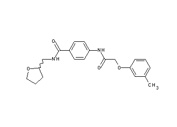 4-{[(3-methylphenoxy)acetyl]amino}-N-(tetrahydro-2-furanylmethyl)benzamide