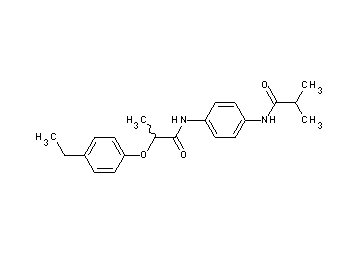 2-(4-ethylphenoxy)-N-[4-(isobutyrylamino)phenyl]propanamide