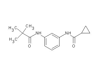 N-{3-[(2,2-dimethylpropanoyl)amino]phenyl}cyclopropanecarboxamide
