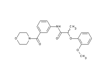 2-(2-methoxyphenoxy)-N-[3-(4-morpholinylcarbonyl)phenyl]propanamide