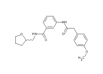 3-{[(4-methoxyphenyl)acetyl]amino}-N-(tetrahydro-2-furanylmethyl)benzamide