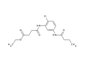 ethyl 4-{[5-(butyrylamino)-2-chlorophenyl]amino}-4-oxobutanoate