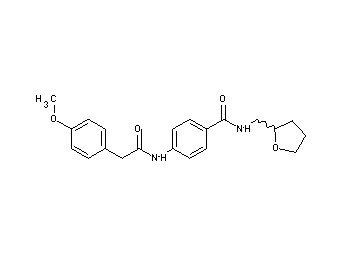 4-{[(4-methoxyphenyl)acetyl]amino}-N-(tetrahydro-2-furanylmethyl)benzamide