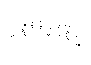 2-(3-methylphenoxy)-N-[4-(propionylamino)phenyl]butanamide