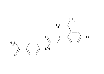 4-{[(4-bromo-2-isopropylphenoxy)acetyl]amino}benzamide