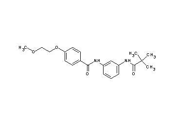 N-{3-[(2,2-dimethylpropanoyl)amino]phenyl}-4-(2-methoxyethoxy)benzamide