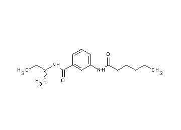 N-(sec-butyl)-3-(hexanoylamino)benzamide