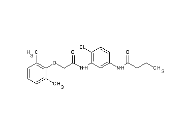 N-(4-chloro-3-{[(2,6-dimethylphenoxy)acetyl]amino}phenyl)butanamide
