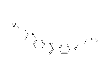 N-[3-(butyrylamino)phenyl]-4-(2-methoxyethoxy)benzamide