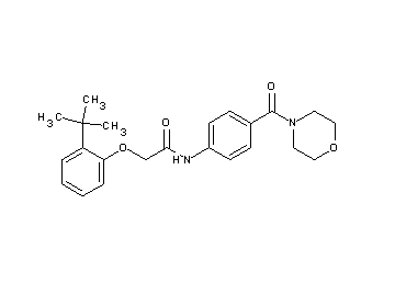 2-(2-tert-butylphenoxy)-N-[4-(4-morpholinylcarbonyl)phenyl]acetamide