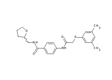 4-{[(3,5-dimethylphenoxy)acetyl]amino}-N-(tetrahydro-2-furanylmethyl)benzamide