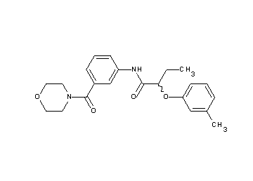 2-(3-methylphenoxy)-N-[3-(4-morpholinylcarbonyl)phenyl]butanamide