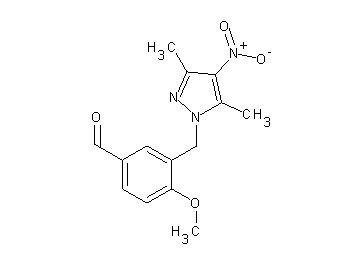 3-[(3,5-dimethyl-4-nitro-1H-pyrazol-1-yl)methyl]-4-methoxybenzaldehyde