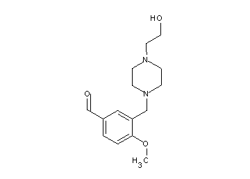 3-{[4-(2-hydroxyethyl)-1-piperazinyl]methyl}-4-methoxybenzaldehyde