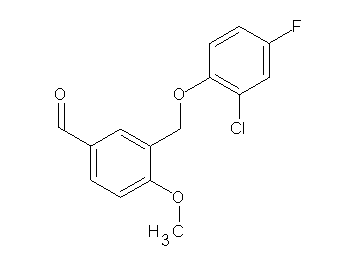 3-[(2-chloro-4-fluorophenoxy)methyl]-4-methoxybenzaldehyde