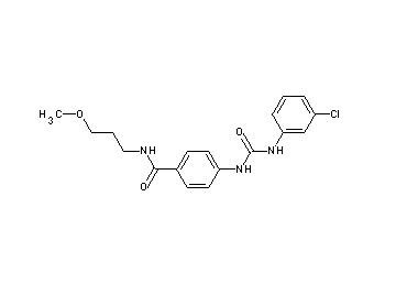 4-({[(3-chlorophenyl)amino]carbonyl}amino)-N-(3-methoxypropyl)benzamide