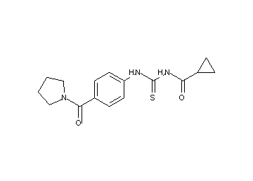 N-({[4-(1-pyrrolidinylcarbonyl)phenyl]amino}carbonothioyl)cyclopropanecarboxamide