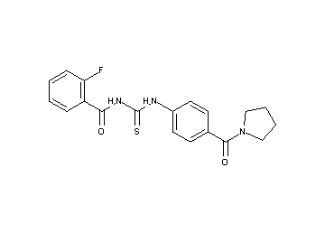 2-fluoro-N-({[4-(1-pyrrolidinylcarbonyl)phenyl]amino}carbonothioyl)benzamide