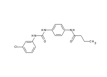 N-[4-({[(3-chlorophenyl)amino]carbonyl}amino)phenyl]butanamide