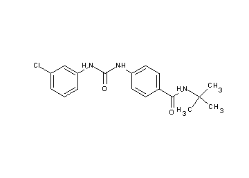 N-(tert-butyl)-4-({[(3-chlorophenyl)amino]carbonyl}amino)benzamide
