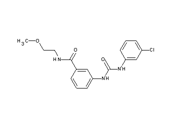 3-({[(3-chlorophenyl)amino]carbonyl}amino)-N-(2-methoxyethyl)benzamide