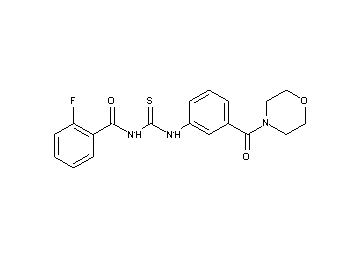 2-fluoro-N-({[3-(4-morpholinylcarbonyl)phenyl]amino}carbonothioyl)benzamide
