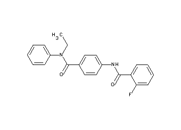 N-(4-{[ethyl(phenyl)amino]carbonyl}phenyl)-2-fluorobenzamide