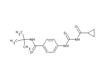 N-(tert-butyl)-4-({[(cyclopropylcarbonyl)amino]carbonothioyl}amino)benzamide