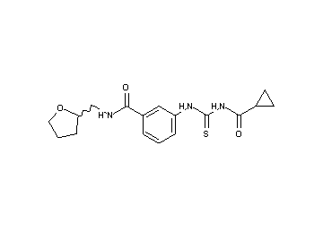 3-({[(cyclopropylcarbonyl)amino]carbonothioyl}amino)-N-(tetrahydro-2-furanylmethyl)benzamide