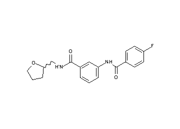 3-[(4-fluorobenzoyl)amino]-N-(tetrahydro-2-furanylmethyl)benzamide