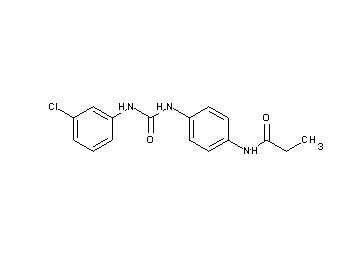 N-[4-({[(3-chlorophenyl)amino]carbonyl}amino)phenyl]propanamide
