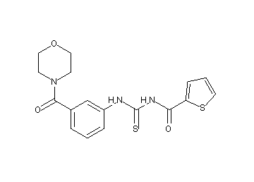 N-({[3-(4-morpholinylcarbonyl)phenyl]amino}carbonothioyl)-2-thiophenecarboxamide