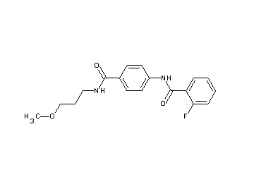 2-fluoro-N-(4-{[(3-methoxypropyl)amino]carbonyl}phenyl)benzamide