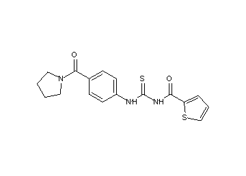 N-({[4-(1-pyrrolidinylcarbonyl)phenyl]amino}carbonothioyl)-2-thiophenecarboxamide