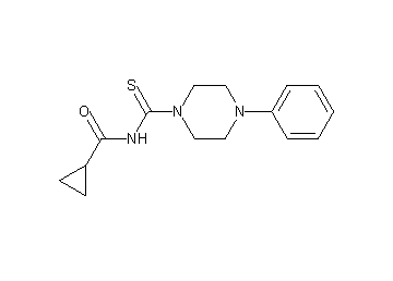 N-[(4-phenyl-1-piperazinyl)carbonothioyl]cyclopropanecarboxamide