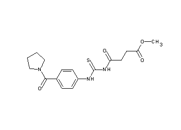 methyl 4-oxo-4-[({[4-(1-pyrrolidinylcarbonyl)phenyl]amino}carbonothioyl)amino]butanoate - Click Image to Close