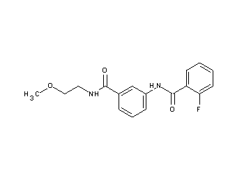 2-fluoro-N-(3-{[(2-methoxyethyl)amino]carbonyl}phenyl)benzamide