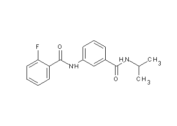 2-fluoro-N-{3-[(isopropylamino)carbonyl]phenyl}benzamide