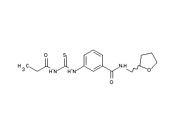 3-{[(propionylamino)carbonothioyl]amino}-N-(tetrahydro-2-furanylmethyl)benzamide
