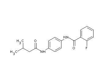 2-fluoro-N-{4-[(3-methylbutanoyl)amino]phenyl}benzamide
