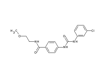 4-({[(3-chlorophenyl)amino]carbonyl}amino)-N-(2-methoxyethyl)benzamide