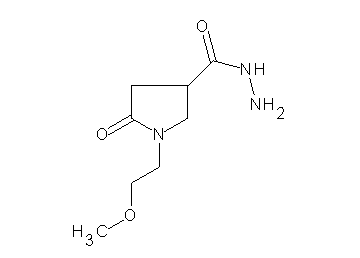 1-(2-methoxyethyl)-5-oxo-3-pyrrolidinecarbohydrazide 1-(2-methoxyethyl)-5-oxo-3-pyrrolidinecarbohydrazide