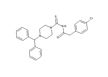 2-(4-chlorophenyl)-N-{[4-(diphenylmethyl)-1-piperazinyl]carbonothioyl}acetamide