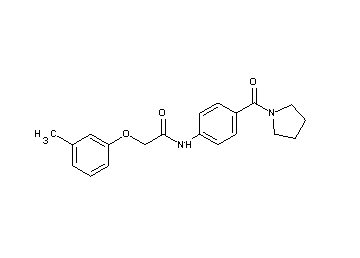 2-(3-methylphenoxy)-N-[4-(1-pyrrolidinylcarbonyl)phenyl]acetamide